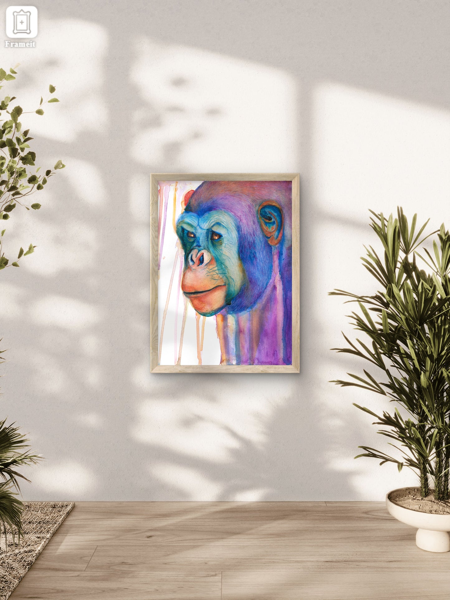 'Through wild eyes'- Original Chimpanzee Painting