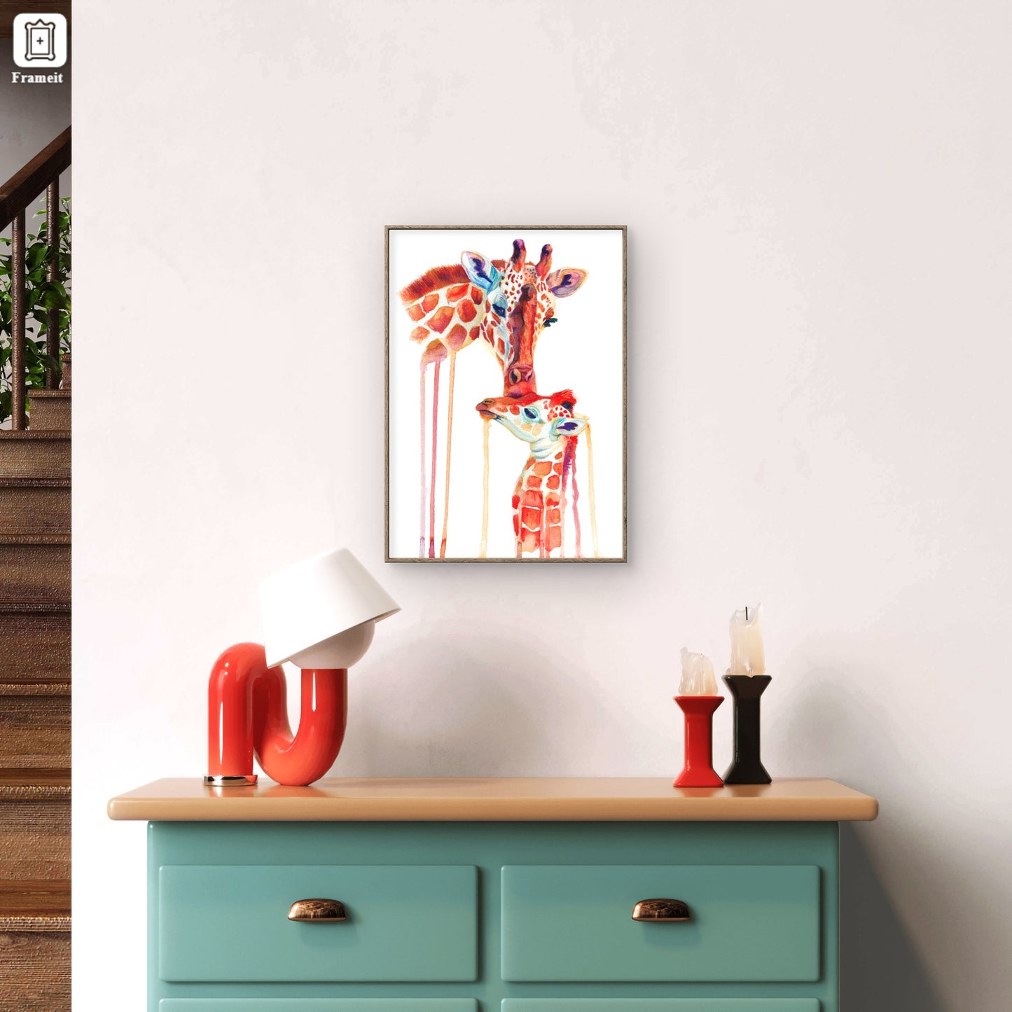 'First Love'- Giraffes Fine Art Giclee Print