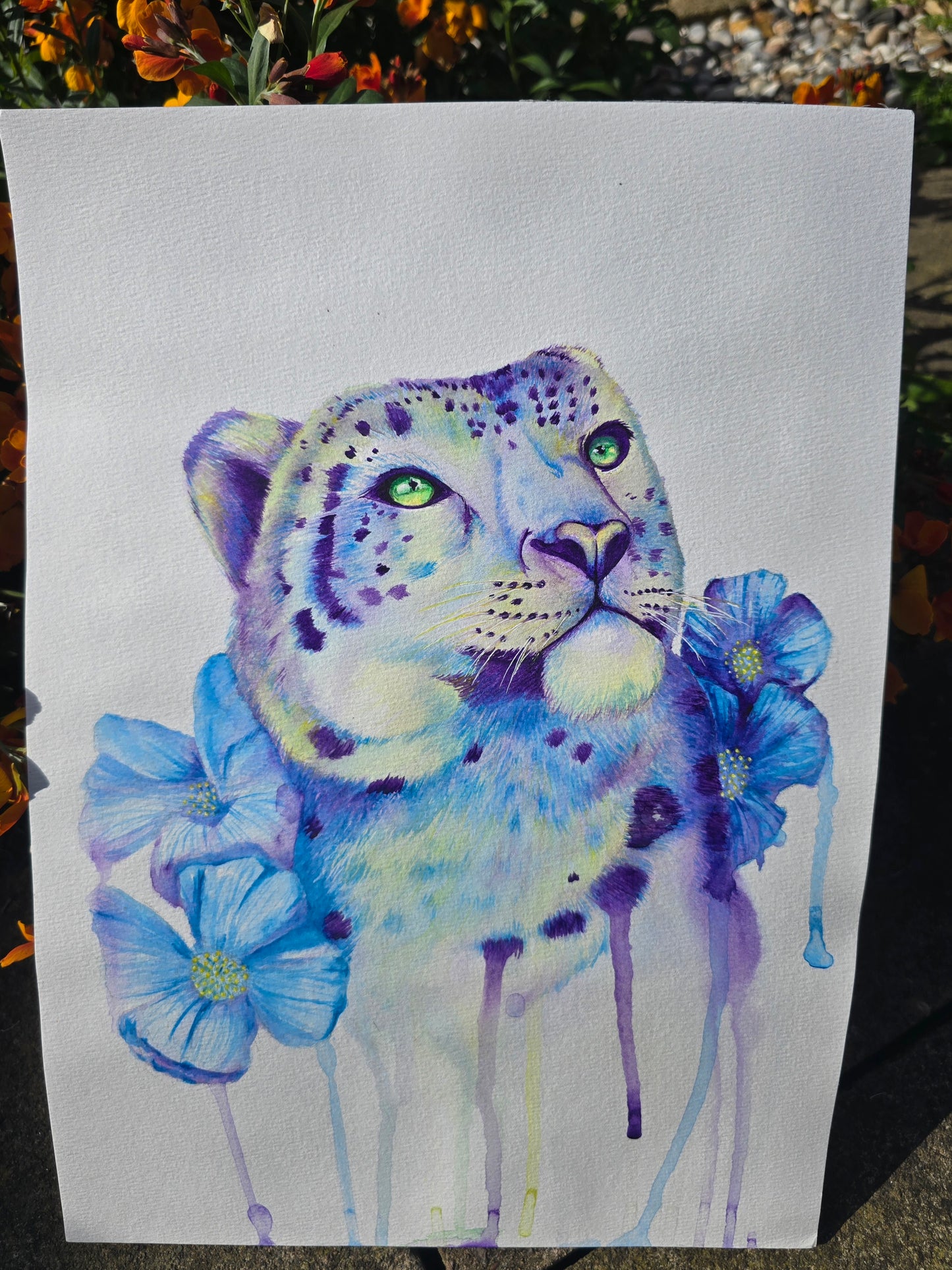 'Himalayan Dreams'- Original Snow Leopard Painting