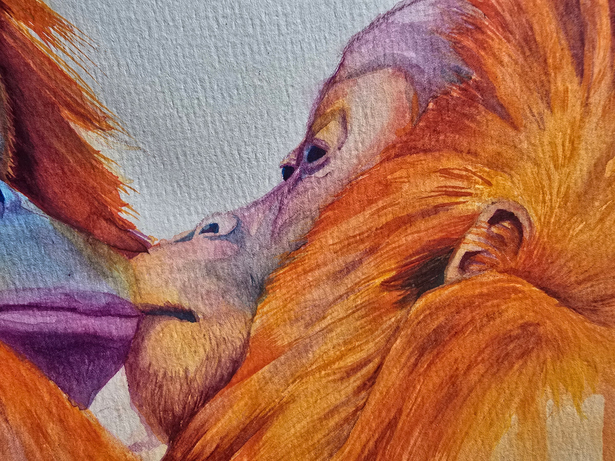 'Forever my Baby'- Original Orangutan Painting