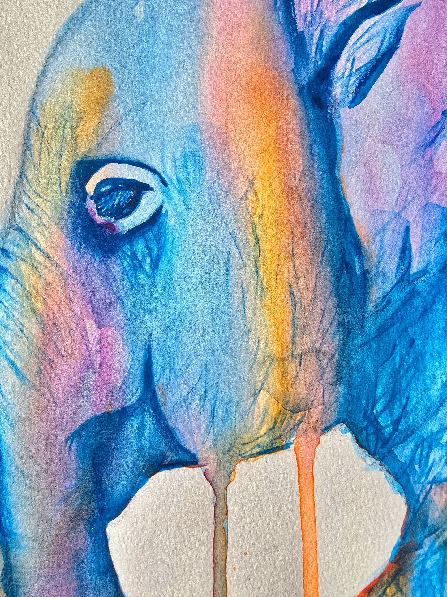 Original Mum and Baby Elephant Painting
