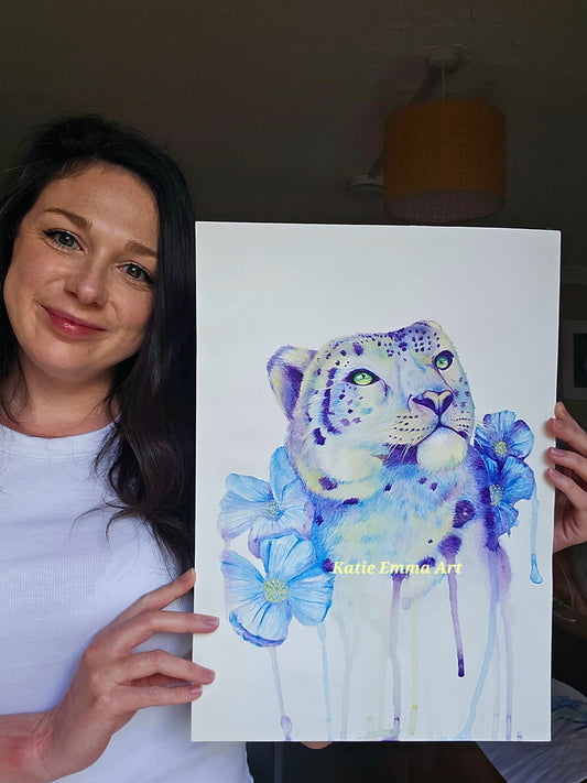 'Himalayan Dreams'- Original Snow Leopard Painting