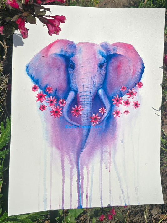 'Spirit of the Savannah'- Original Elephant Painting